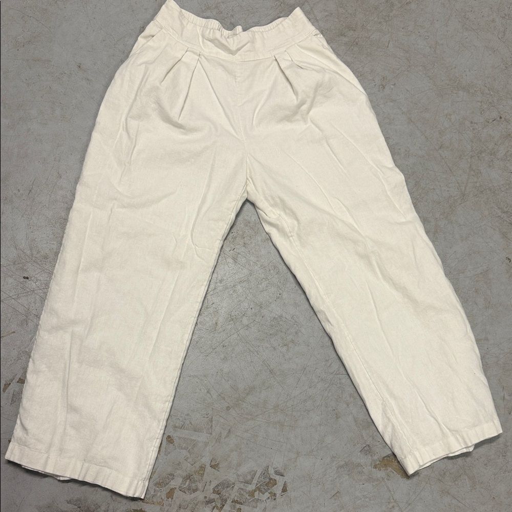 Abercrombie & Fitch Medium Lounge Pant Pockets Womens Cream Chinos NWOT